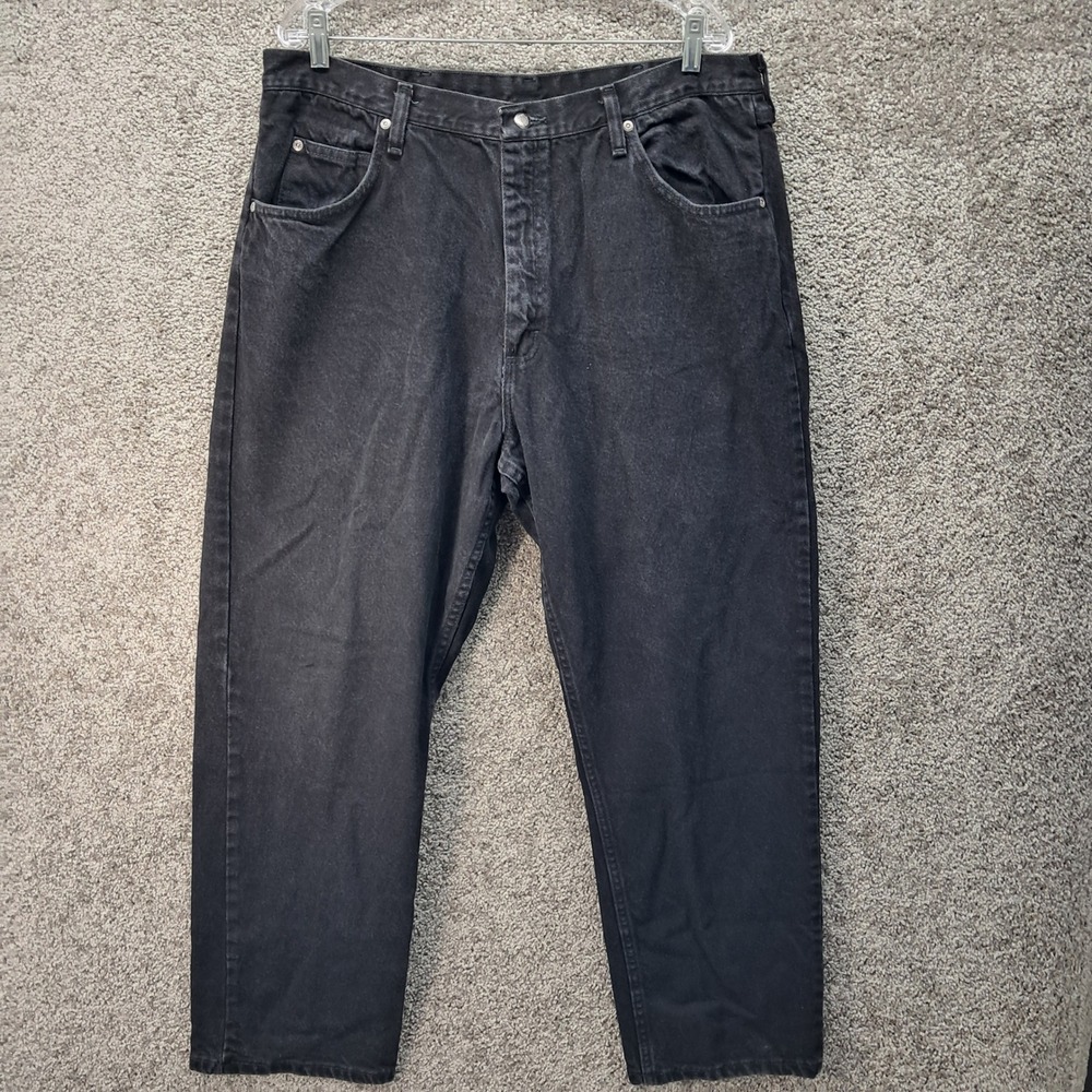 Wrangler Mens Relaxed Fit Jeans Faded Black Denim 97601CB 40x30 Cotton Pants